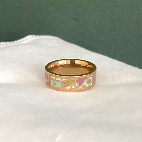 Brand new colorful enamel ring 2 - Picture 4 of 5